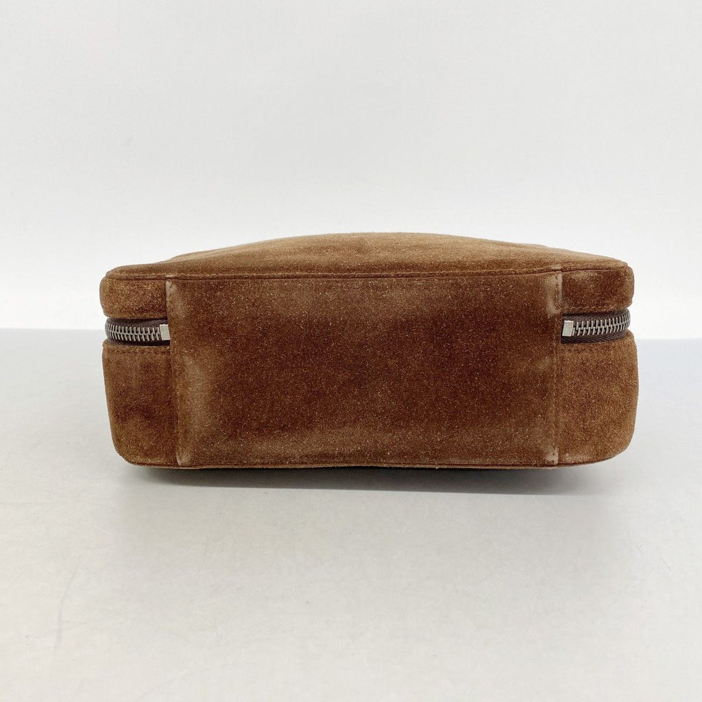 Chanel Handbag Suede Brown Silver — view 3