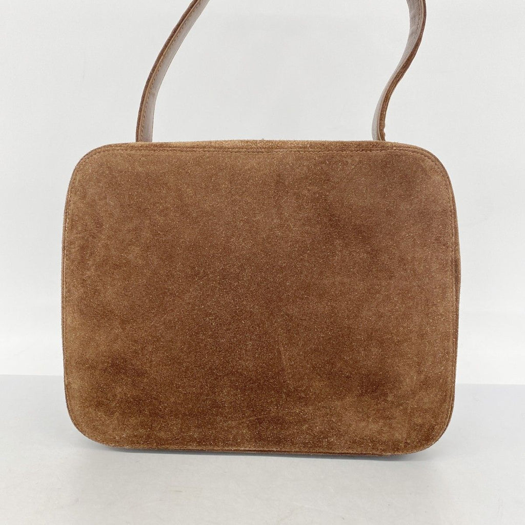 Chanel Handbag Suede Brown Silver — view 9