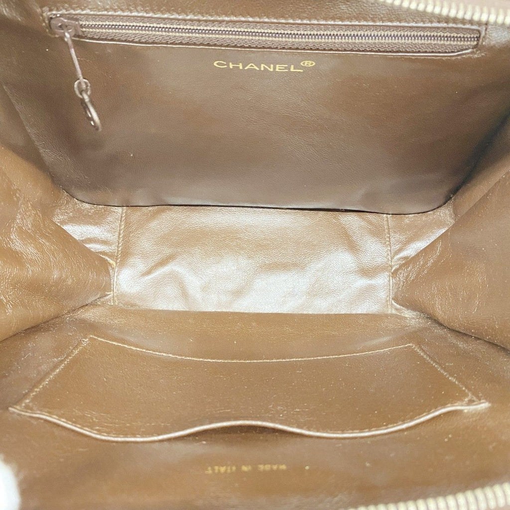 Chanel Handbag Suede Brown Silver — view 4