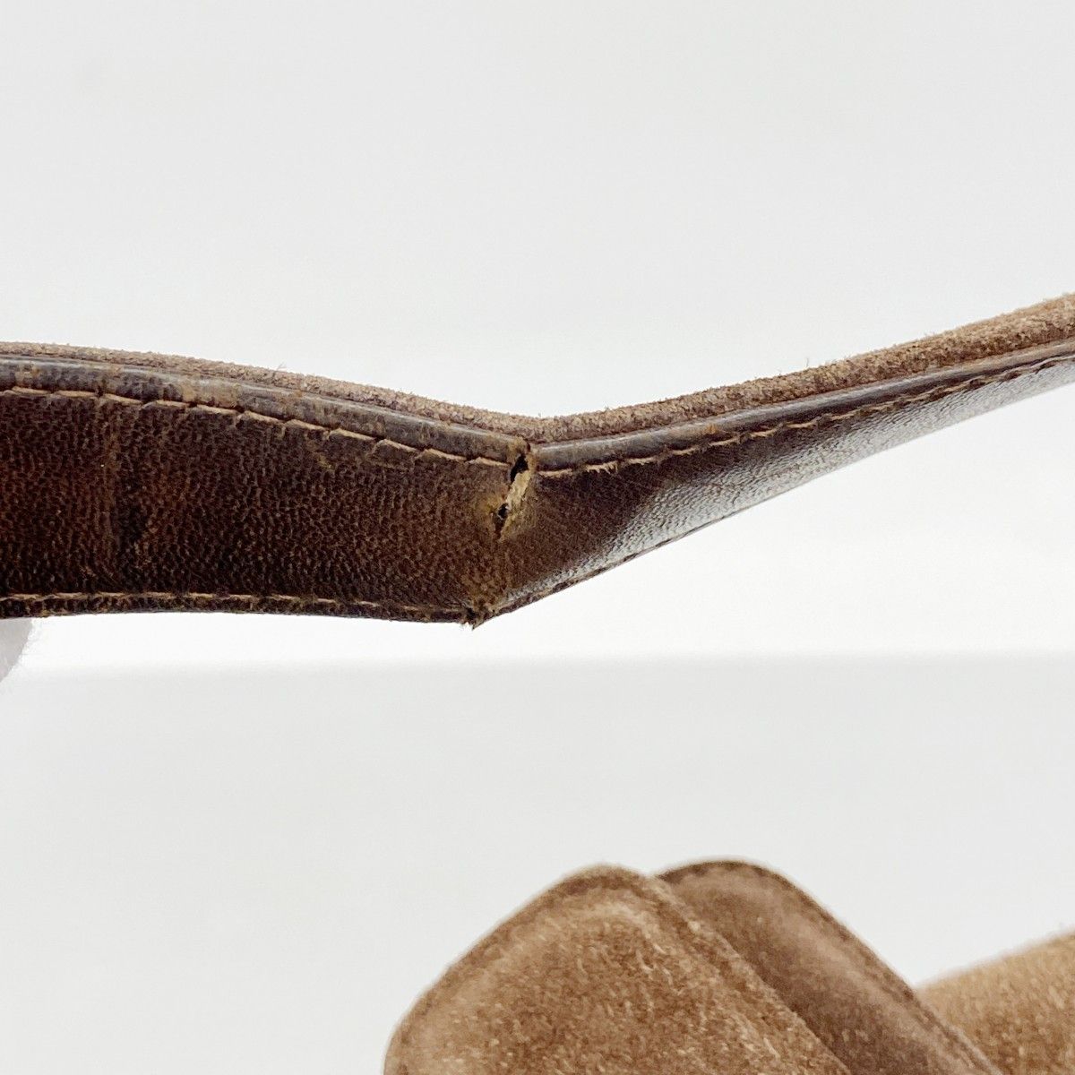 Chanel Handbag Suede Brown Silver — view 6