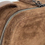 Chanel Handbag Suede Brown Silver — view 8