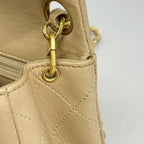 Chanel Shoulder Bag Mini Quilted Lambskin Beige Gold — view 8