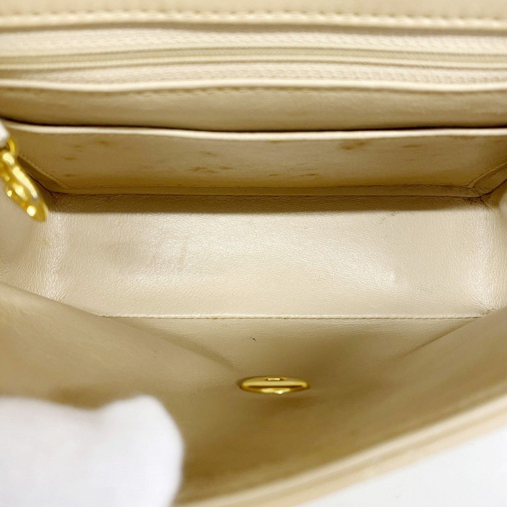 Chanel Shoulder Bag Mini Quilted Lambskin Beige Gold — view 4