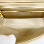 Chanel Shoulder Bag Mini Quilted Lambskin Beige Gold — view 4