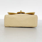Chanel Shoulder Bag Mini Quilted Lambskin Beige Gold — view 3