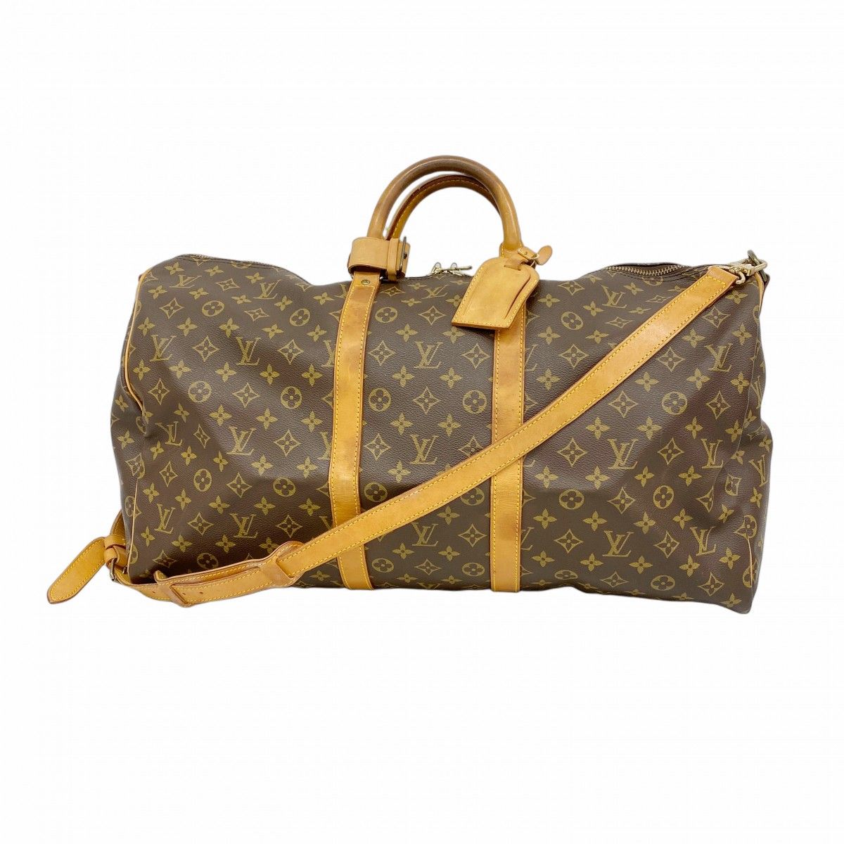 Louis Vuitton Boston Bag Monogram Keepall Bandouliere 55 Brown