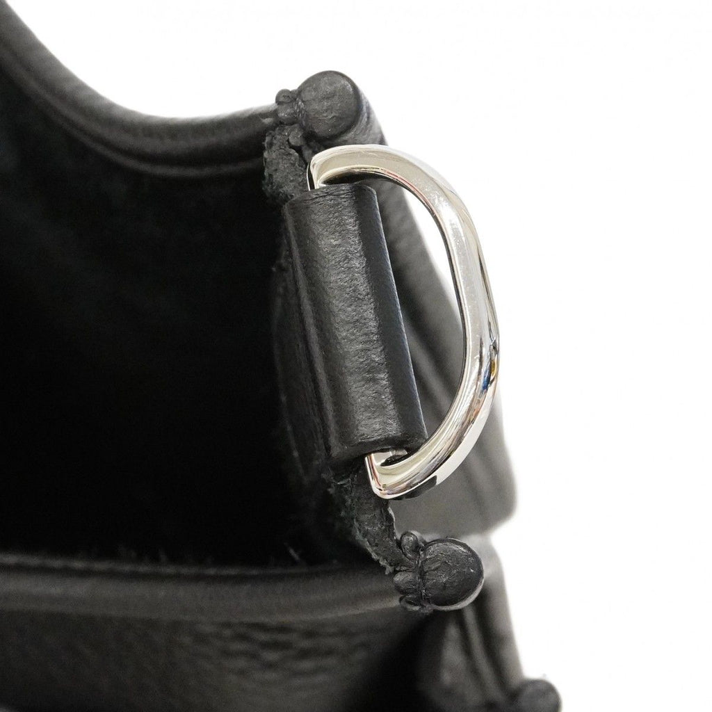 Hermes Shoulder Bag Evelyne PM Taurillon Black Silver — view 6