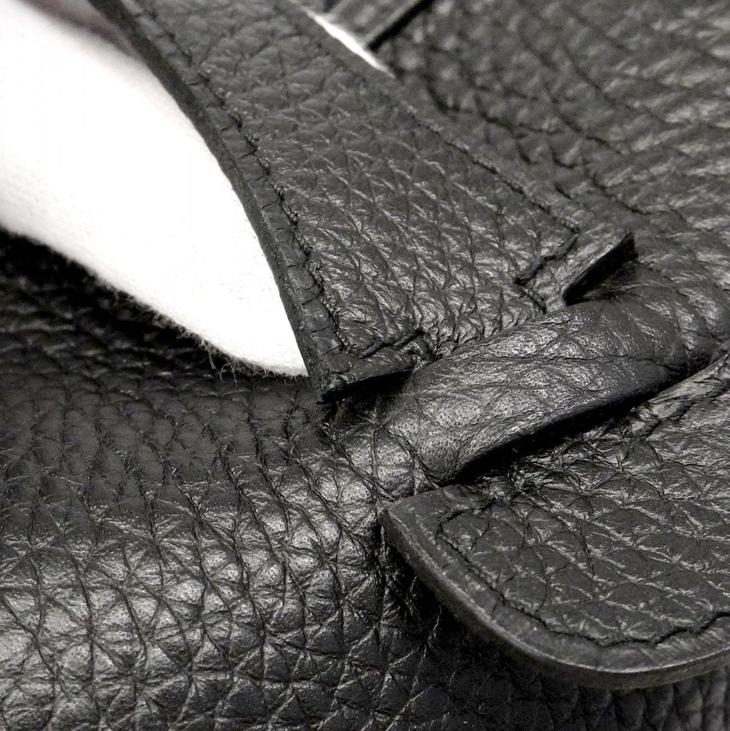 Hermes Shoulder Bag Evelyne PM Taurillon Black Silver — view 7