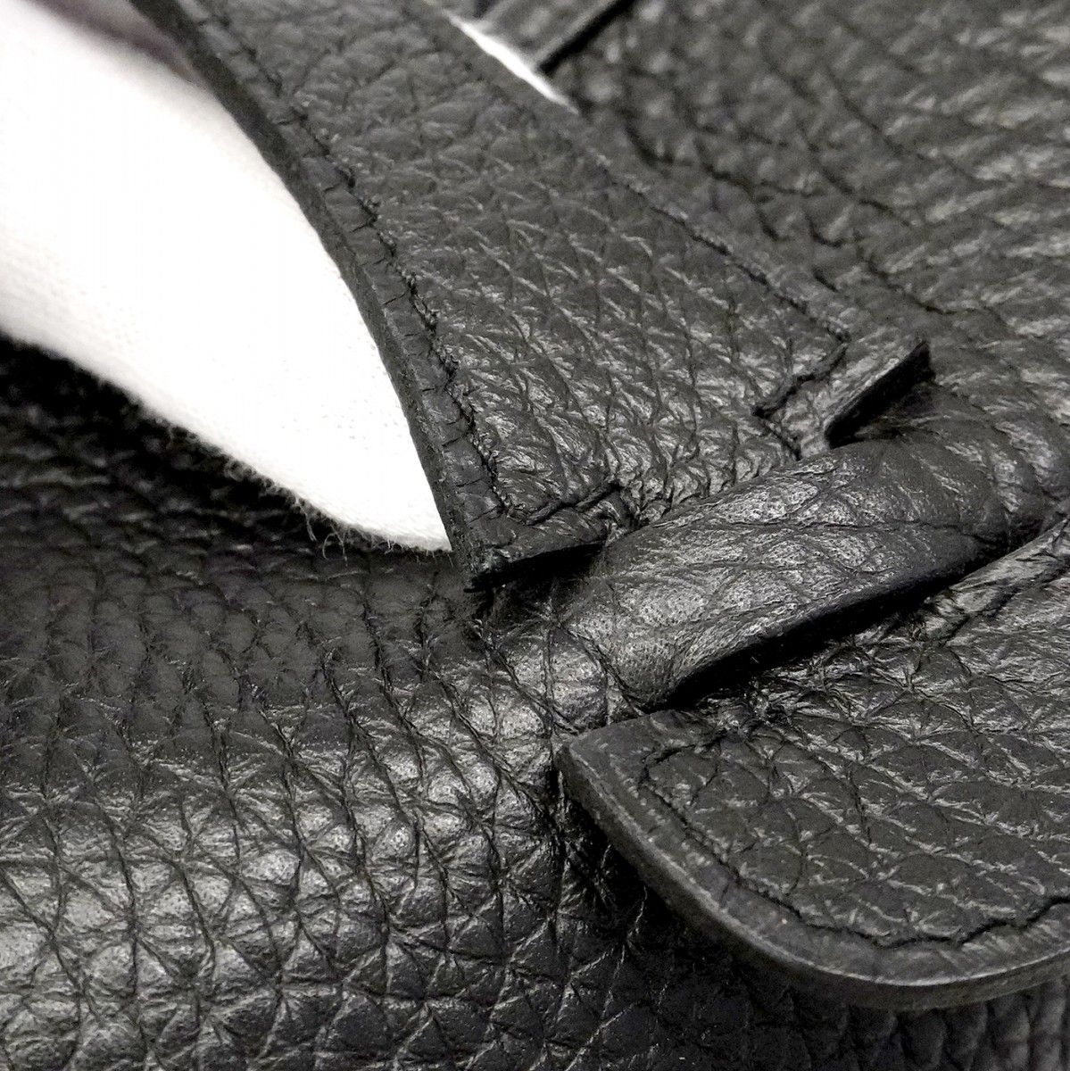Hermes Shoulder Bag Evelyne PM Taurillon Black Silver — view 7