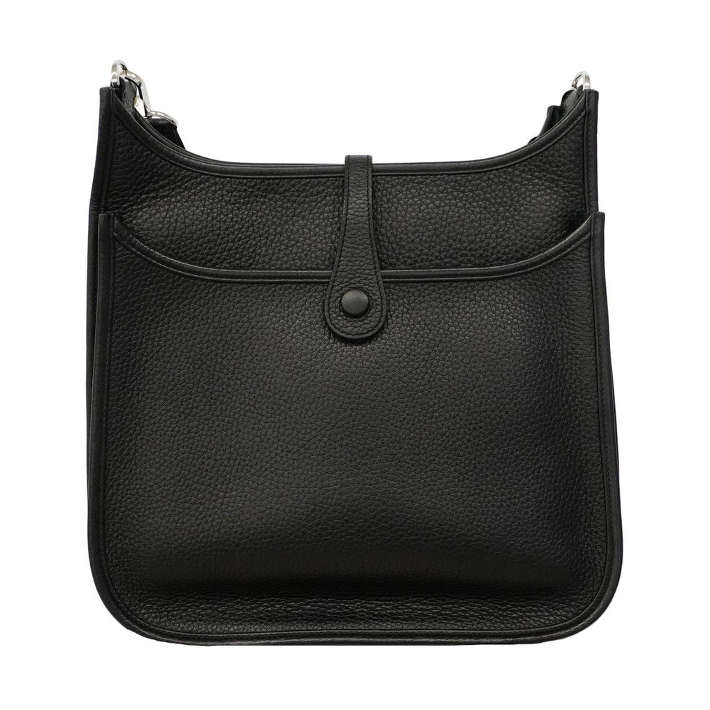 Hermes Shoulder Bag Evelyne PM Taurillon Black Silver — view 9