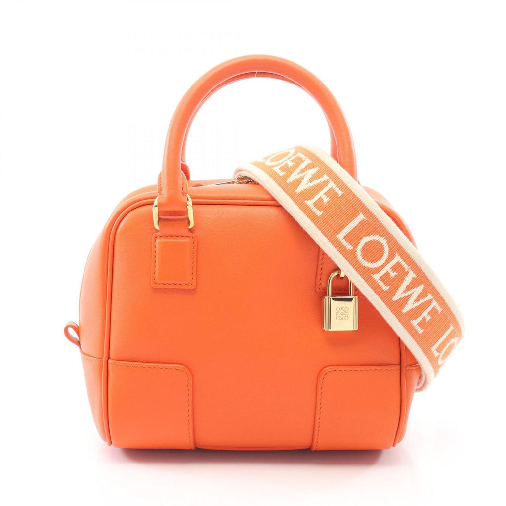 Loewe Handbag Amazona 16 2-Way Orange Leather Square