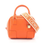 Loewe Handbag Amazona 16 2-Way Orange Leather Square