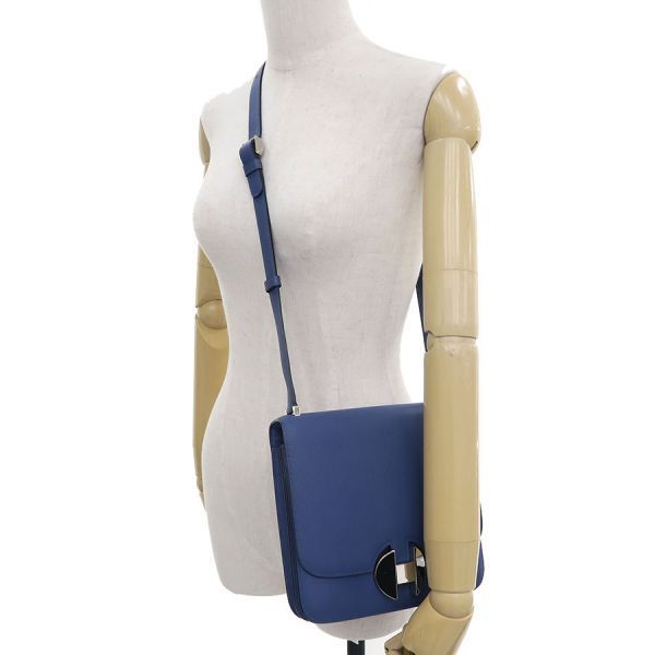 Hermes Shoulder Bag Blue — view 9