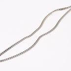 Chanel Plate Necklace White Silver Chain — view 8