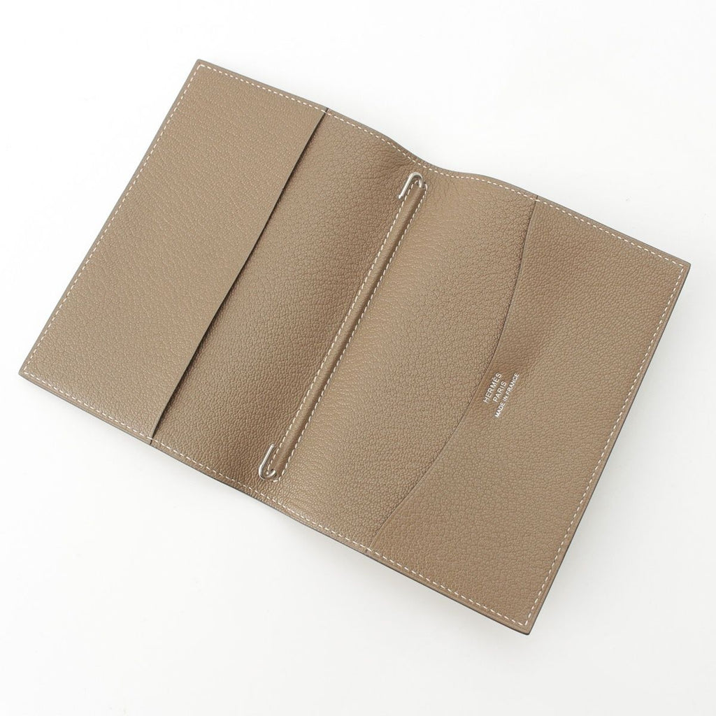 Hermes Agenda GM Chevre Notebook Cover Etoupe — view 4