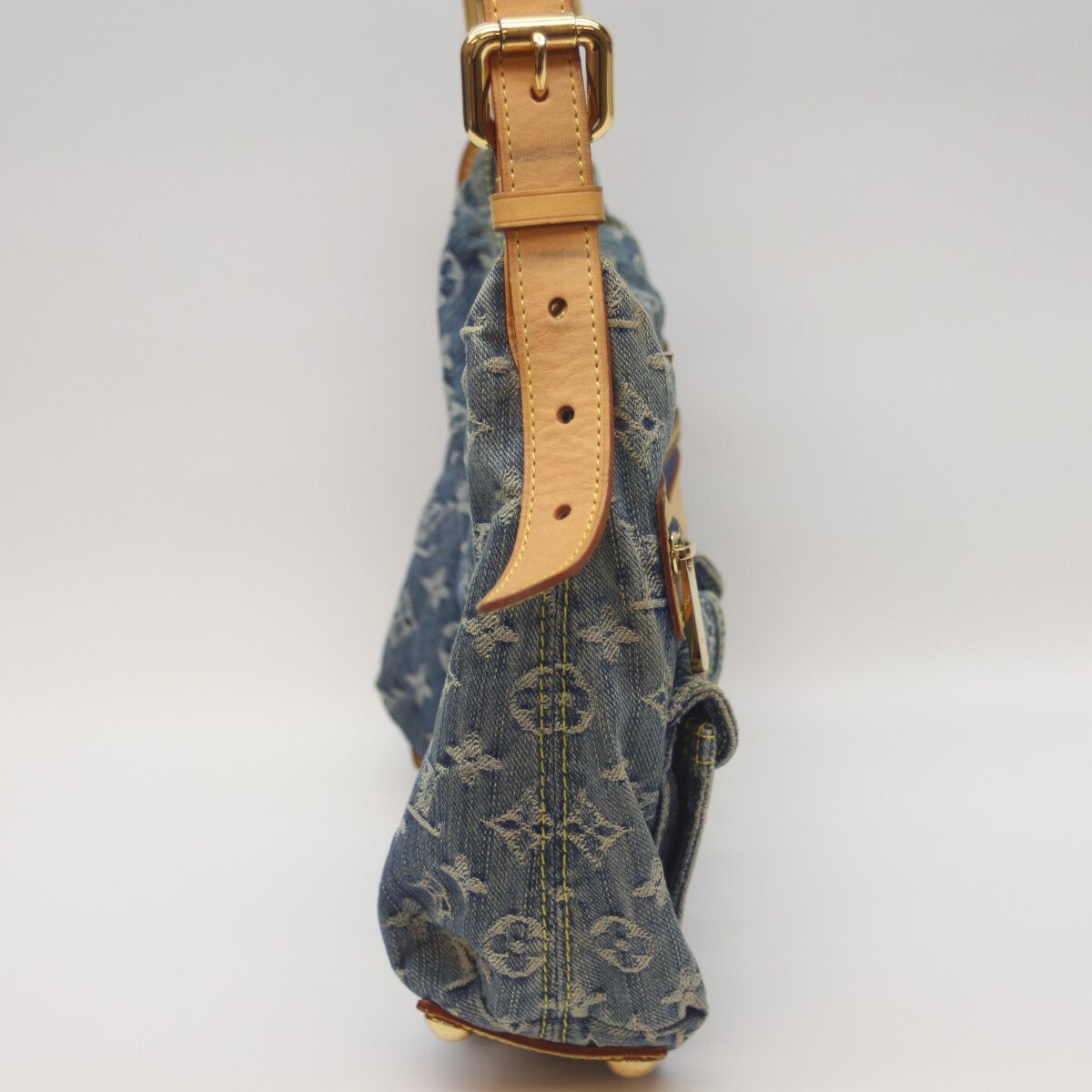 Louis Vuitton 06 Monogram Denim Baggy PM Long Strap — view 4