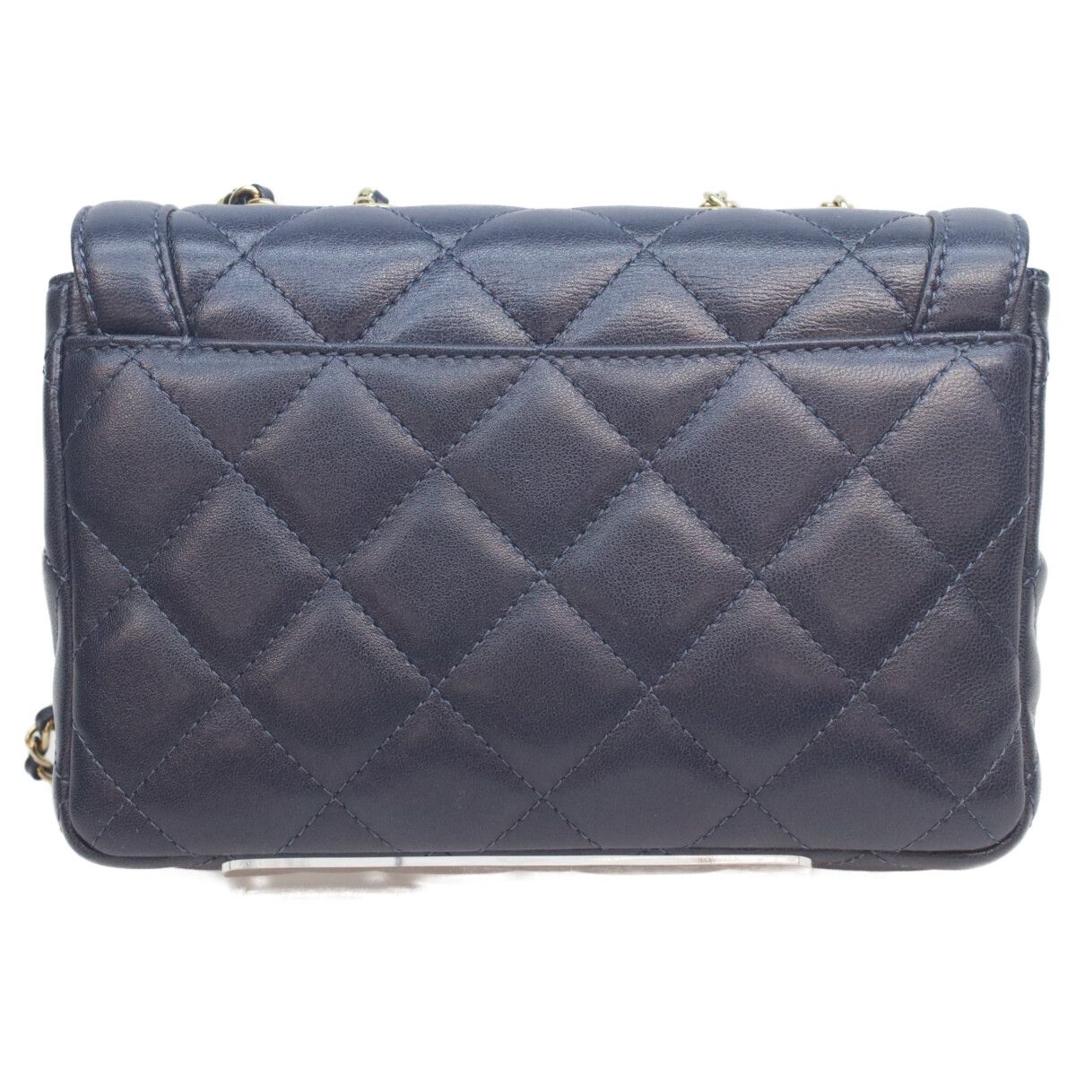 Chanel Navy Lamb Quilted 20 Single Flap — view 5