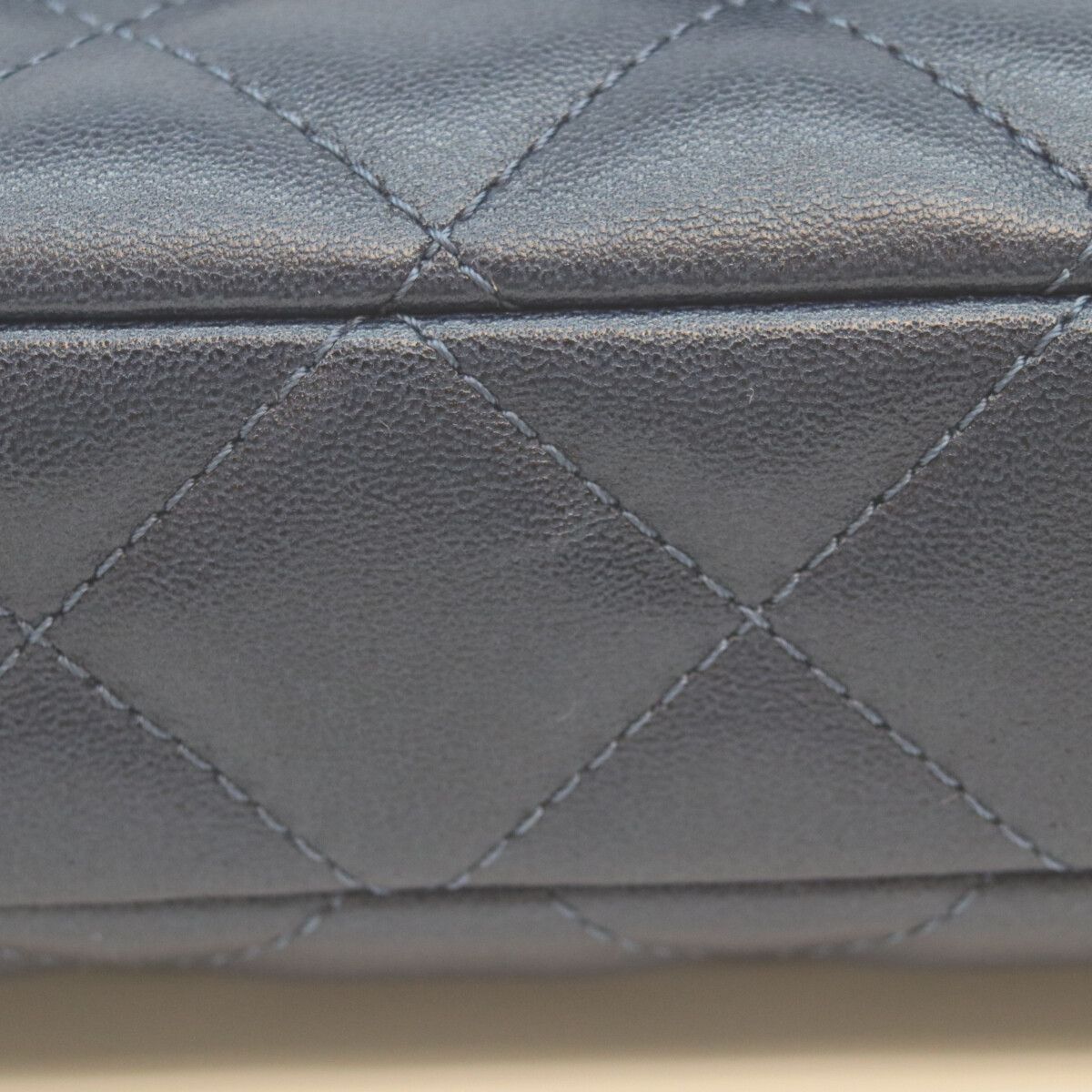Chanel Navy Lamb Quilted 20 Single Flap — view 8
