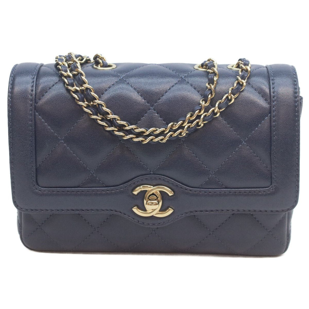 Chanel Navy Lamb Quilted 20 Single Flap