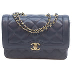 Chanel Navy Lamb Quilted 20 Single Flap