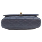 Chanel Navy Lamb Quilted 20 Single Flap — view 7