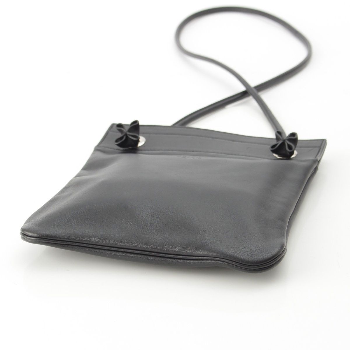 Hermes Aline Mini Swift Leather Shoulder Bag Noir Black — view 5