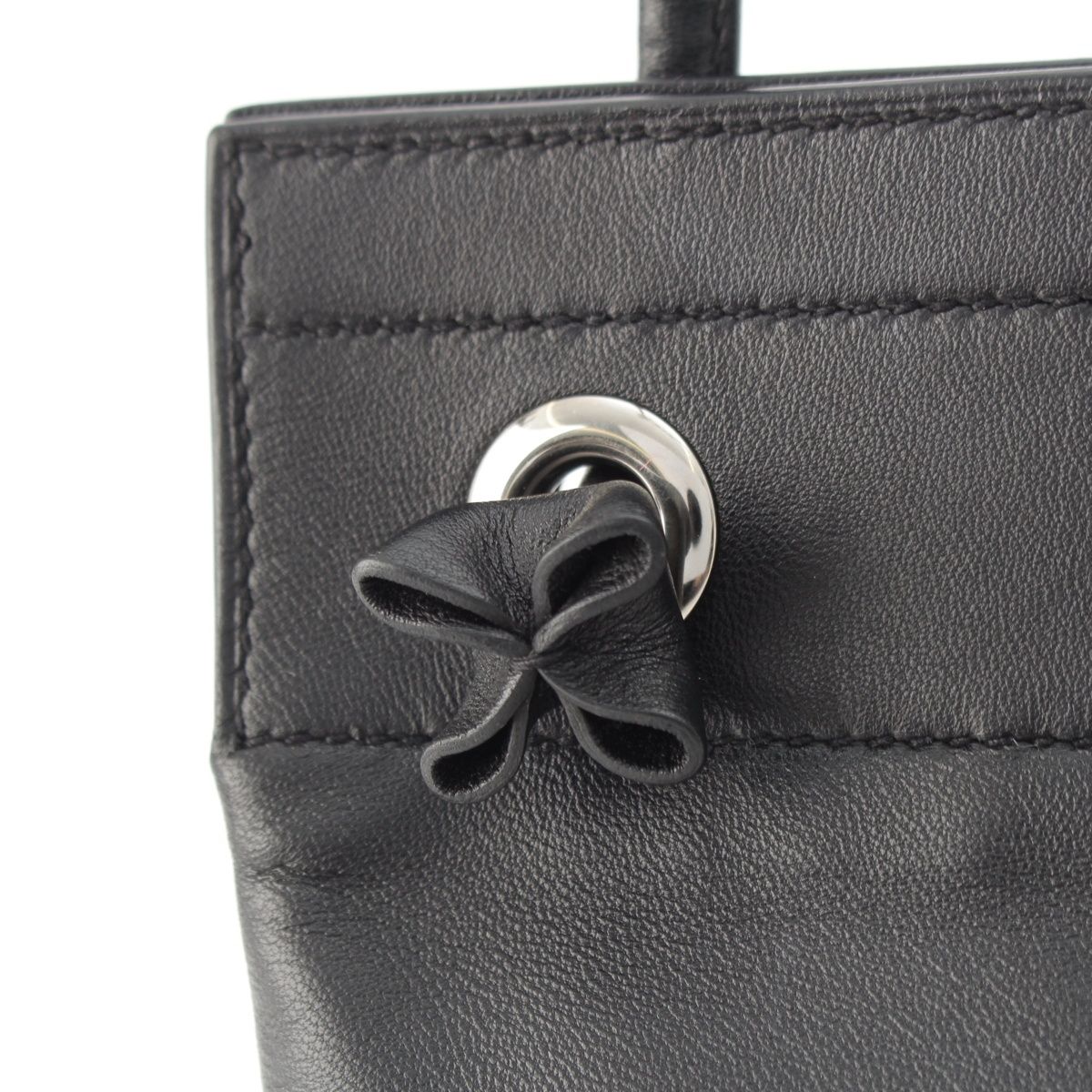 Hermes Aline Mini Swift Leather Shoulder Bag Noir Black — view 8