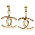 Chanel Gold Big CC Logo Hoop Earrings — view 3