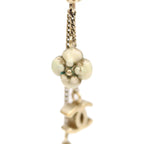 Chanel Gold CC Logo Clover Chain Earrings — view 5
