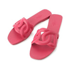 Hermes Aloha Lava Flat Sandals Red