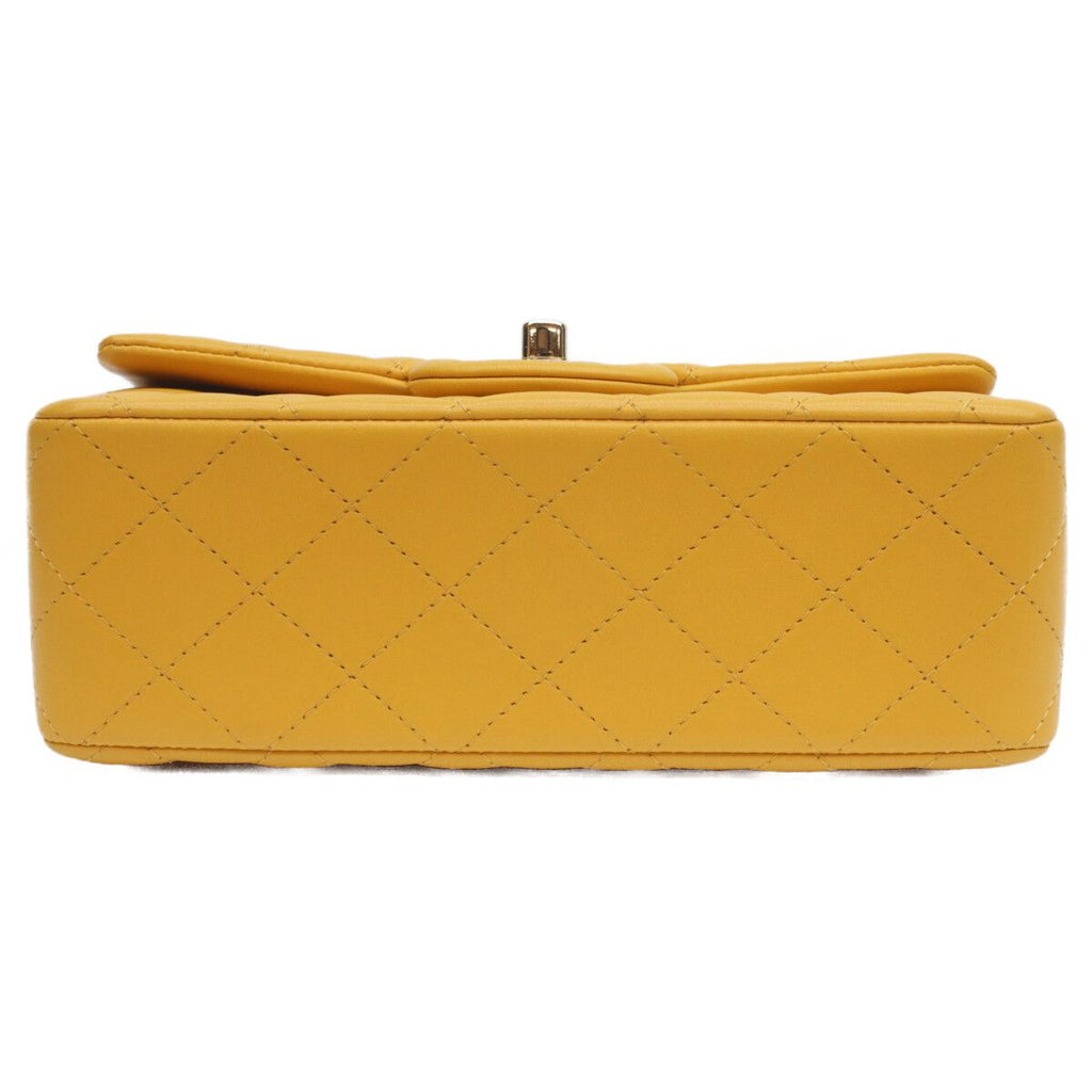 Chanel Yellow Lamb Top Handle Mini Quilted 20 — view 6
