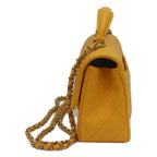 Chanel Yellow Lamb Top Handle Mini Quilted 20 — view 3