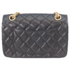 Chanel Black Vintage Calf Gold Quilted 2.55 Mini Chain Handbag — view 3