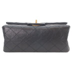 Chanel Black Vintage Calf Gold Quilted 2.55 Mini Chain Handbag — view 5