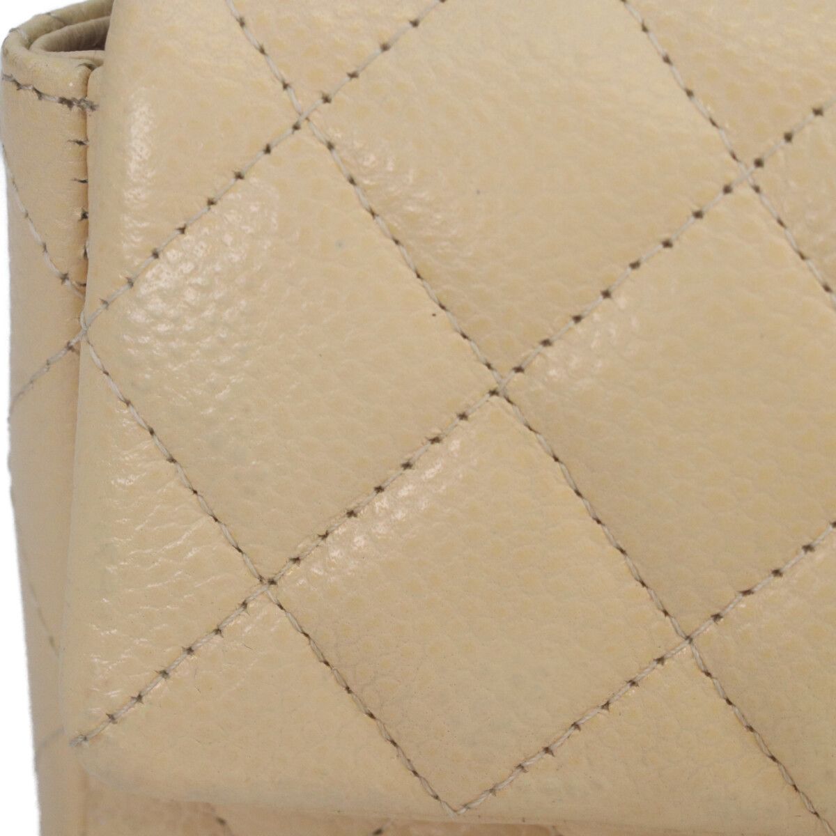 Chanel Beige Caviar Silver Mini Quilted 20 Shoulder — view 8