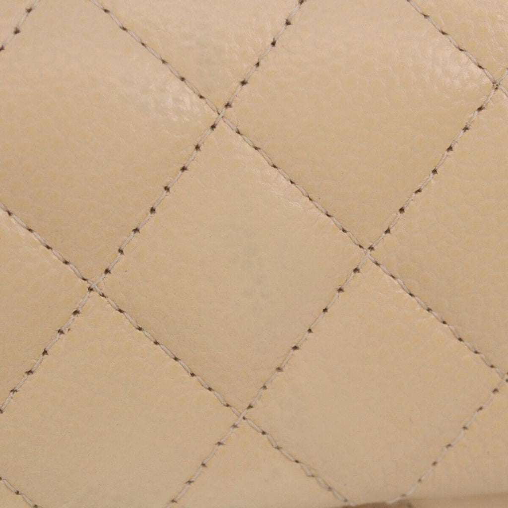 Chanel Beige Caviar Silver Mini Quilted 20 Shoulder — view 4