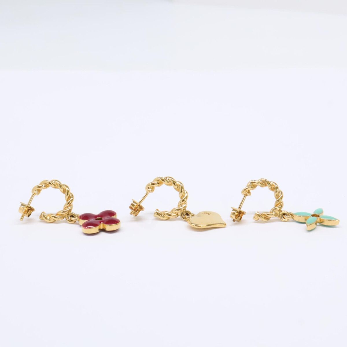 Louis Vuitton Boucle Doreille Sweet Monogram Earrings Total 3 Items — view 4