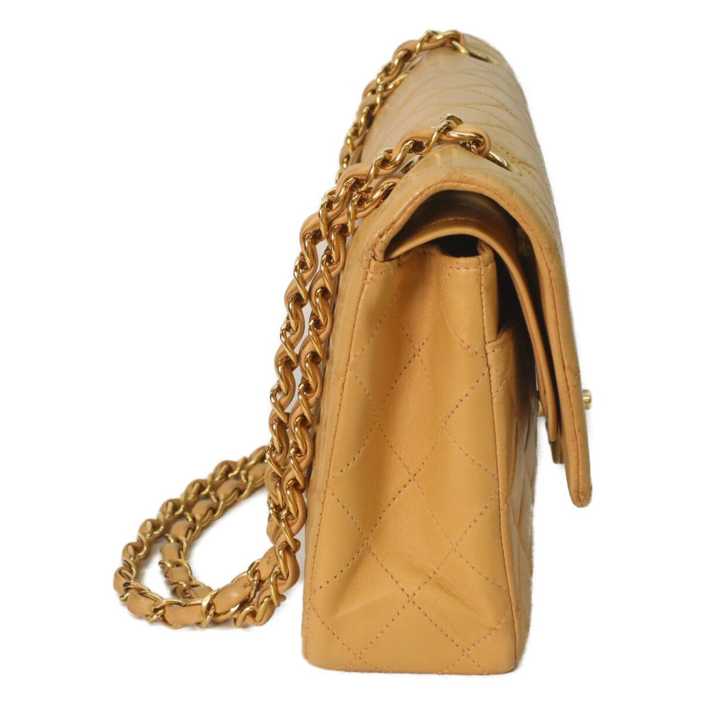 Chanel Beige Lamb Gold Quilted 25 Shoulder — view 4