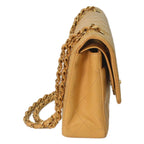 Chanel Beige Lamb Gold Quilted 25 Shoulder — view 4