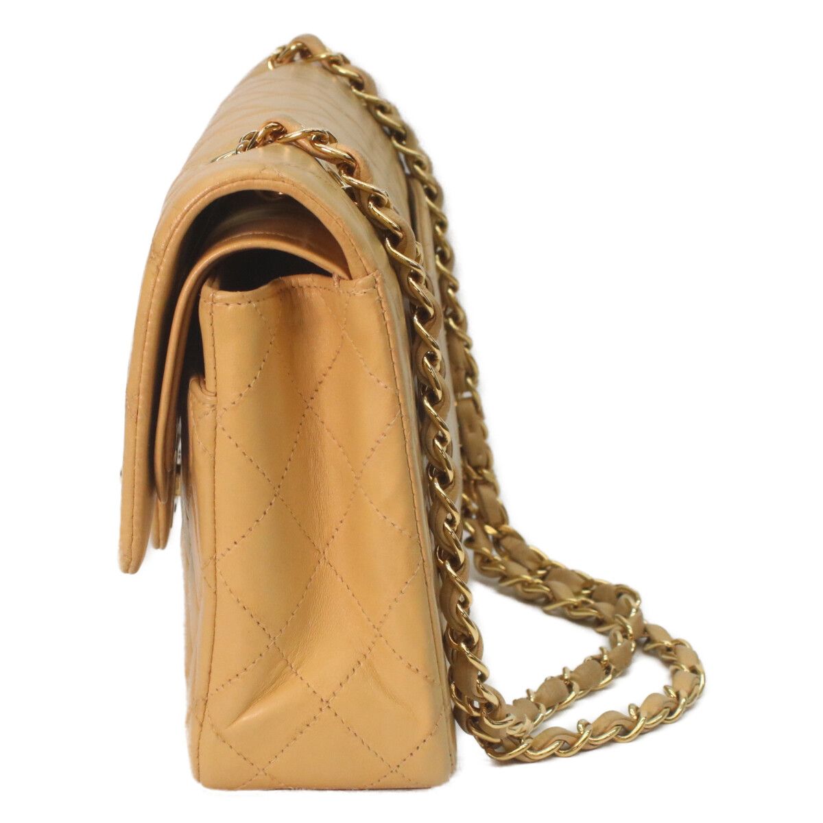 Chanel Beige Lamb Gold Quilted 25 Shoulder — view 2