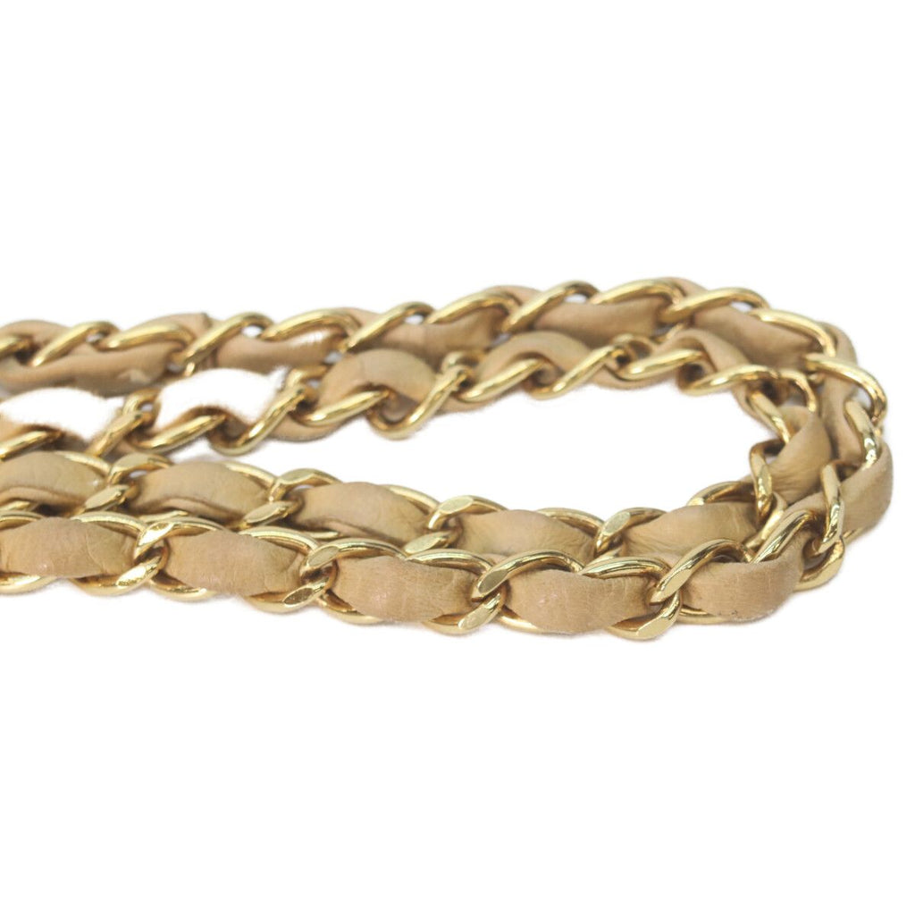 Chanel Beige Lamb Gold Quilted 25 Shoulder — view 9