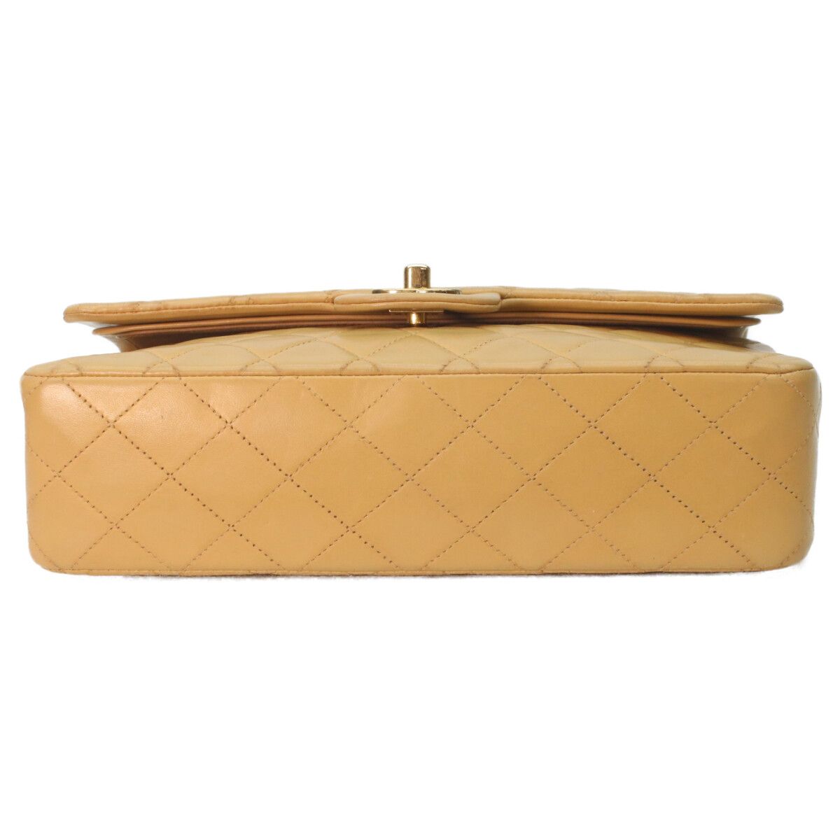 Chanel Beige Lamb Gold Quilted 25 Shoulder — view 5