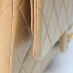 Chanel Beige Lamb Gold Quilted 25 Shoulder — view 8