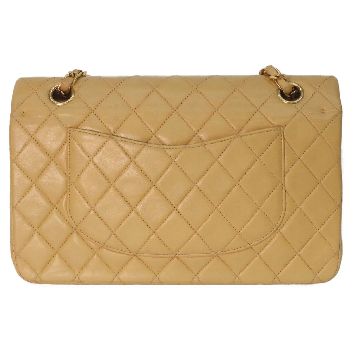 Chanel Beige Lamb Gold Quilted 25 Shoulder — view 3
