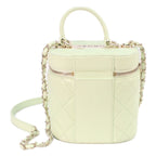 Chanel Lime Green Gold Lamb Trendy CC 2-Way Vanity — view 2