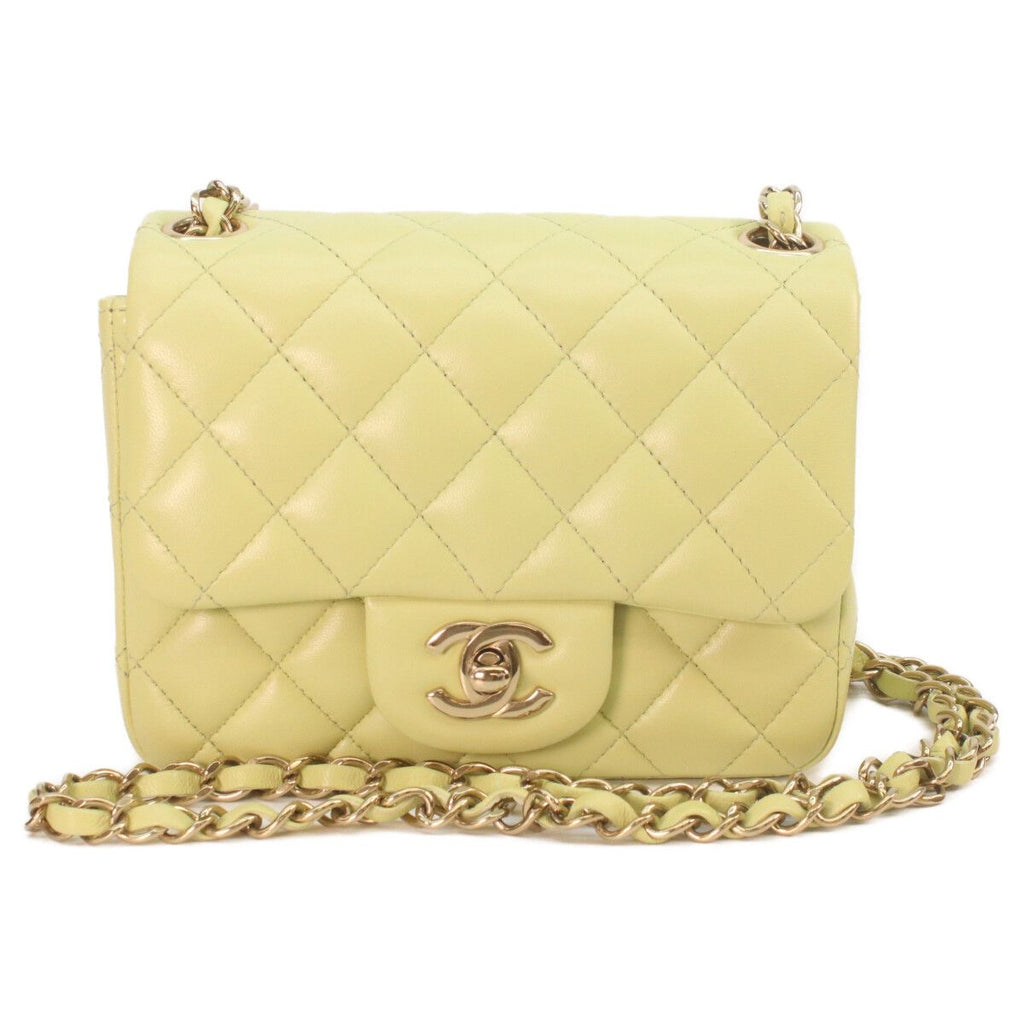 Chanel Pistachio Rum Gold Mini Quilted 17 Shoulder