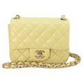 Chanel Pistachio Rum Gold Mini Quilted 17 Shoulder