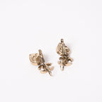 Chanel Earrings CC Logo Heart Black Silver 06 — view 7