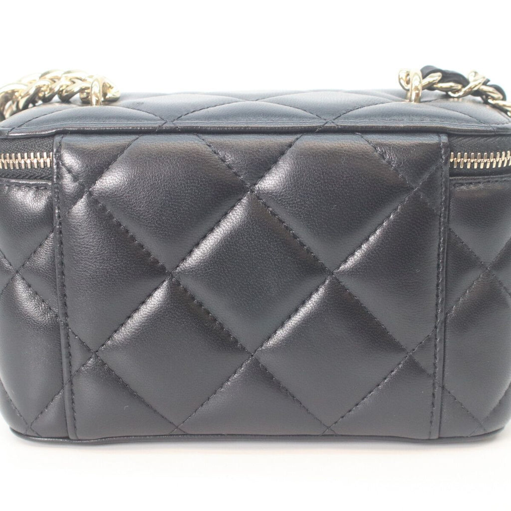 Chanel Black Lambskin Gold Big Chain Shoulder Vanity — view 3