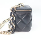 Chanel Black Lambskin Gold Big Chain Shoulder Vanity — view 2